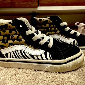 Toddler leopard/zebra print VANS